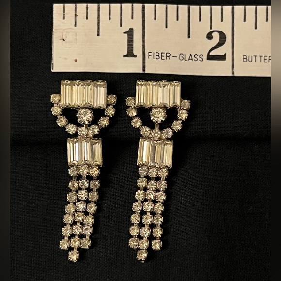 Dangling Rhinestone Earrings - Picture 8 of 12